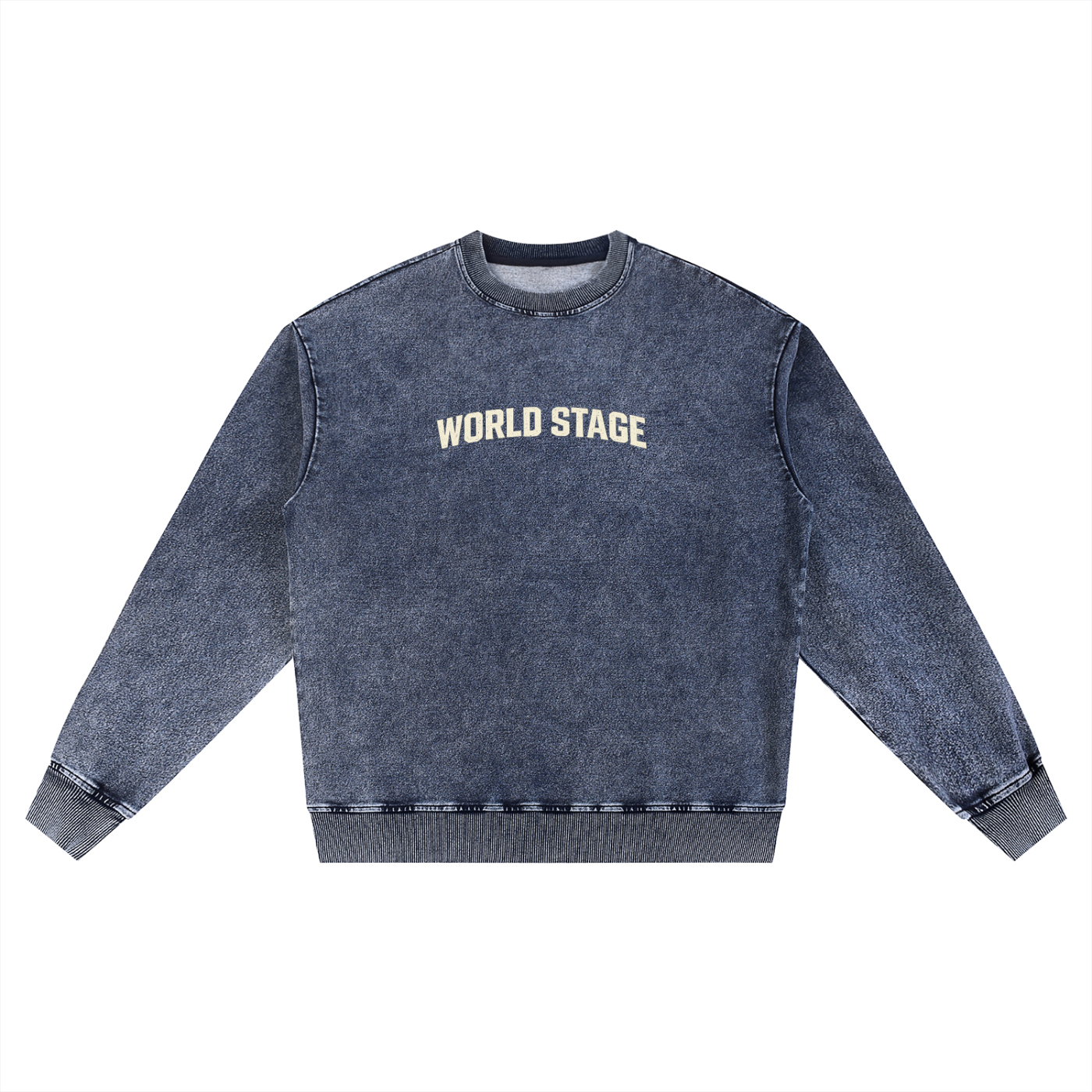Snow Wash Oversized Crewneck Sweatshirt